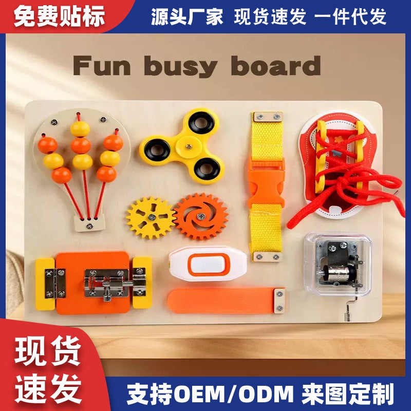 Popular Busy Board Learning Life Knowledge Diy Sensory Early Education Wooden Kidsren'S Educational Toys For 3 To 6 Years Old - Image 2